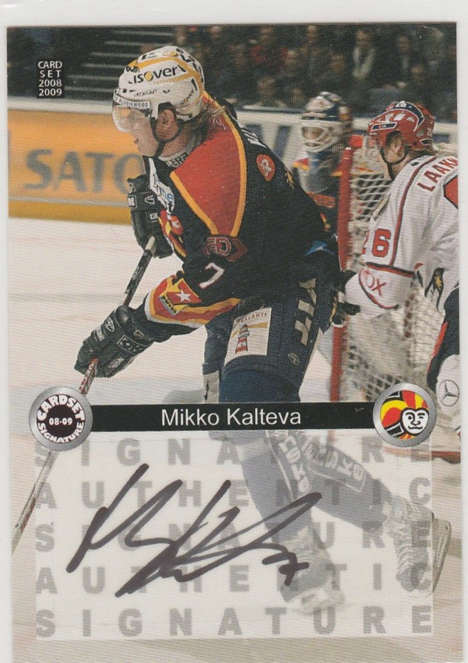 2008/09 Cardset Signature Mikko Kalteva , Jokerit