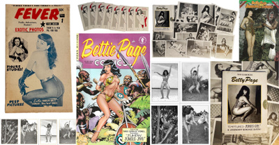 BETTY PAGE paketti PINUP burlesk BONDAGE erotica BUNNY YAGER