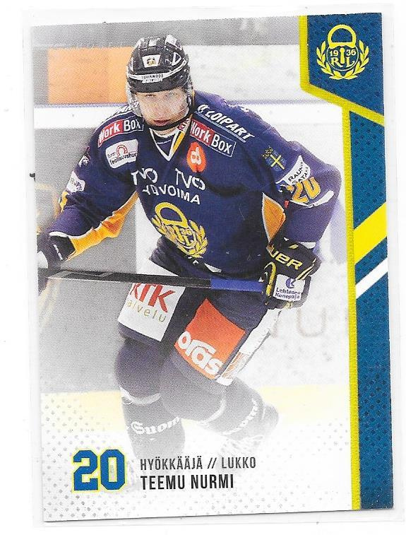 2014-15 CardSet #91 Teemu Nurmi Lukko