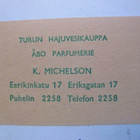 Parfyymi Mainoskortti Oeillet de Cherami Paris 1930-l Turku - pikkukuva 2
