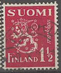 1932 1,5mk punainen leijona Turku-35 lähes loisto
