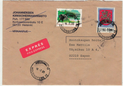 1974 10mk ym pikakirje
