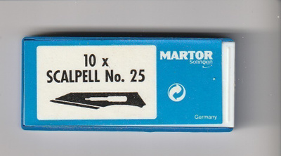 Martor Scalpell No 25 preparointiveitsen teriä 10kpl pakkaus