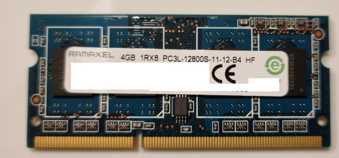 4Gb PC3L-12800S DDR3 SODIMM RAM kannettavan muistikampa