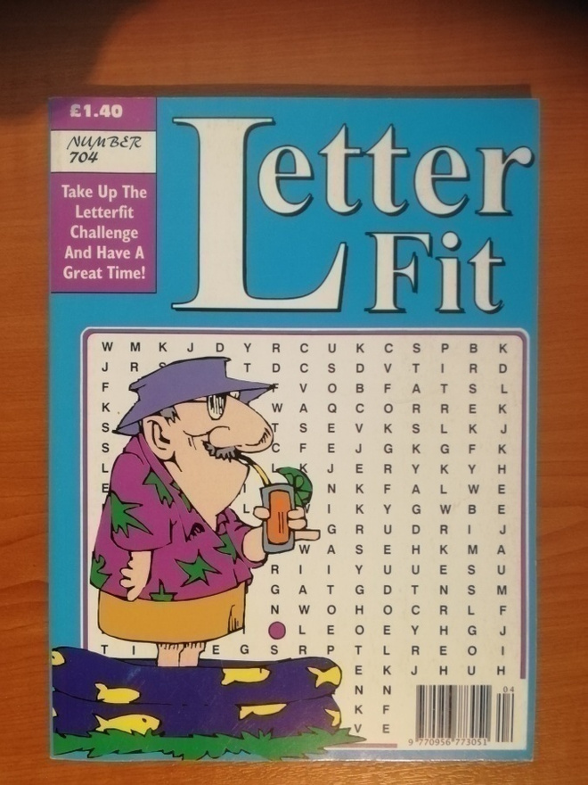 Letter Fit - sanaruudukkolehti englanniksi