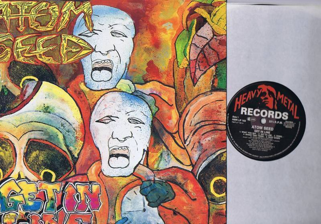 ATOM SEED get in line LP -1990- heavy metal records..hmr163