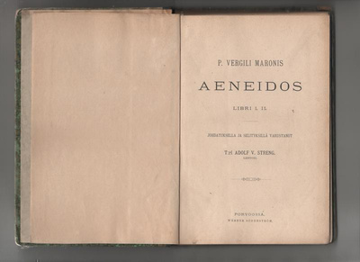 Vergilius Maro,Publius: Aeneidos libri I, II ,WSOY 1889,sid