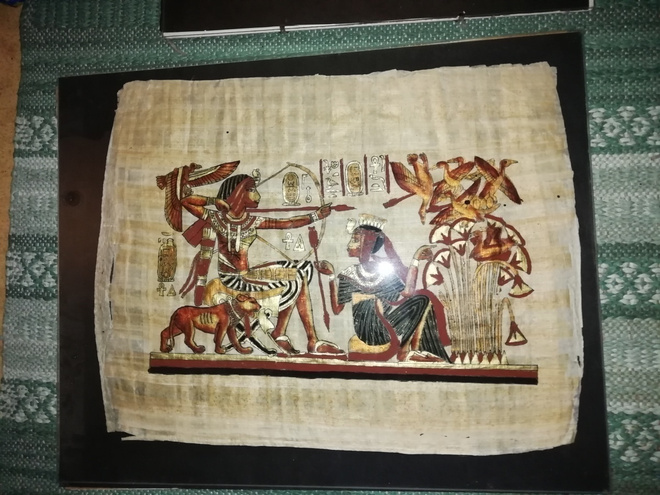 Lasiset taulu Kleopatra Egyptiläisen pergamentti 40 x 50 cm2