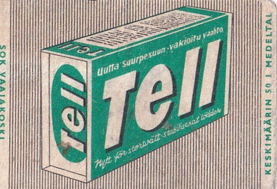 Tell. Uutta suurpesuun -vakioitu vaahto  . s52