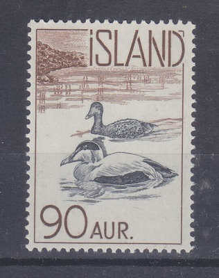 Islanti 1959 90 aur lintumerkki **