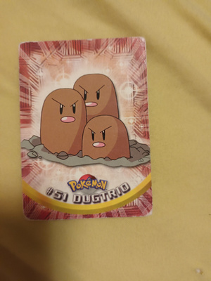 Dugtrio #51 Pokemon Topps TV Animation Edition GREEN logo
