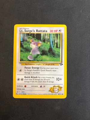 Lt. Surge’s Rattata 85/132 Gym Challenge