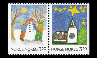 Norja 1057-8 ** Joulu (1990)