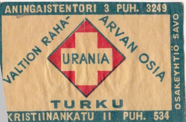 Turku, URANIA Valtion raha-arvan osia     b334