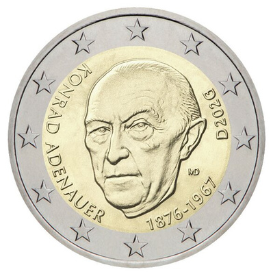 ** SAKSA 2€ 2026 Konrad Adenauer pillerissä **