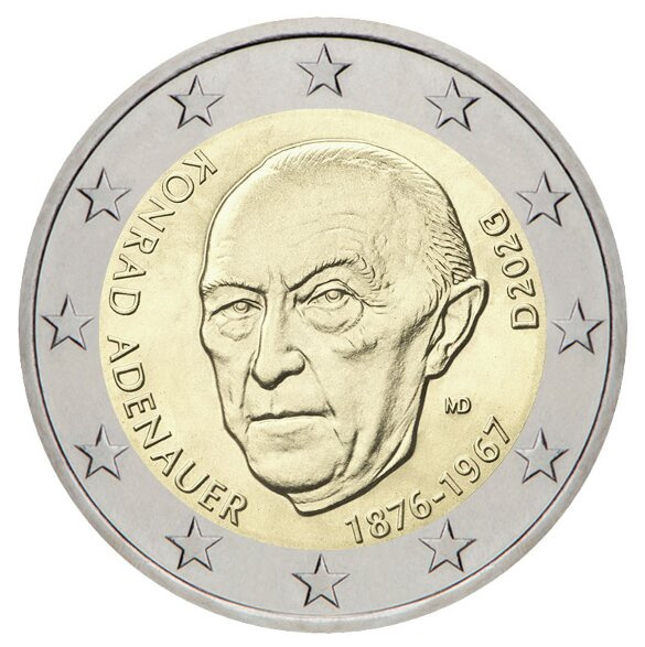 ** SAKSA 2€ 2026 Konrad Adenauer pillerissä **