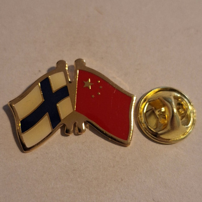 SUOMI/KIINA LIPPU PINSSI