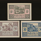 Itävalta Notgeld 10, 20, 50 Heller, Rehberg 1920 - pikkukuva 1