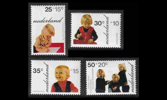 Alankomaat 1001-4 ** Voor het Kind prinssit (1972)