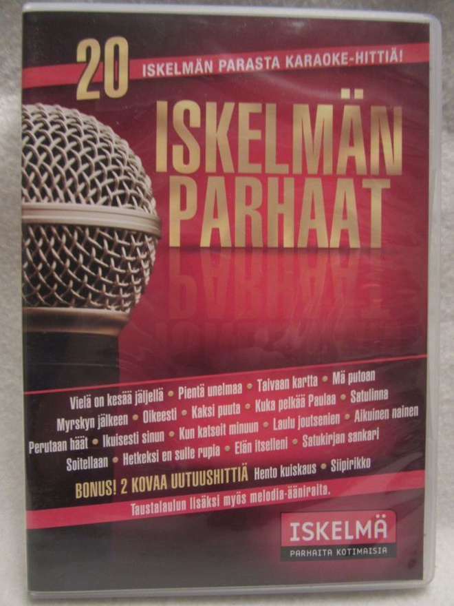 ISKELMÄN PARHAAT KARAOKEHITIT (DVD), 20 hittiä