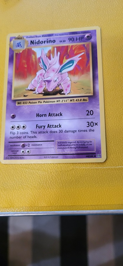 Nidorino (EVO 44) XY Evolutions CCG card