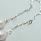0315 .. AAA 8 mm White Viljelty Akoya Pearl .. Korvakorut - pikkukuva 3