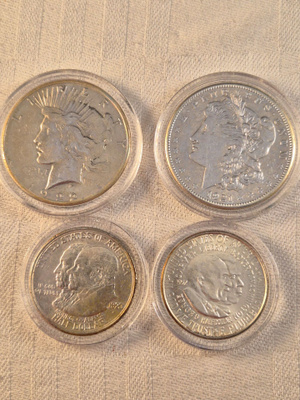 Hopeadollarit 2 kpl ja puolidollarit 2 kpl, USA