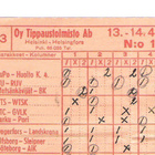Oy. Tippaustoimisto AB. Veikkaus, vanha kupongin kantaosa. - pikkukuva 3
