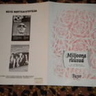 Nuottivihko - Vera Telenius - Miljoona Ruusua  1983 - pikkukuva 1