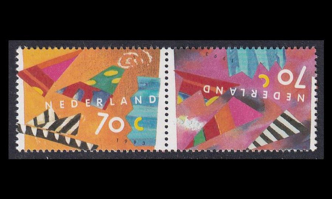 Alankomaat 1462-3p1 ** Tervehdysmerkit pari (1993)