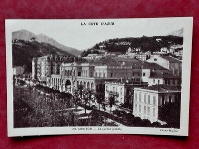 Cote d'Azur: Menton vanha postikortti