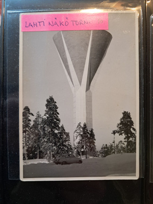 Lahti, näkötorni, kulkematon vanha kortti.