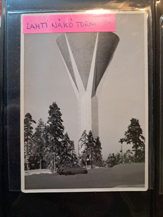 Lahti, näkötorni,  kulkematon vanha kortti.