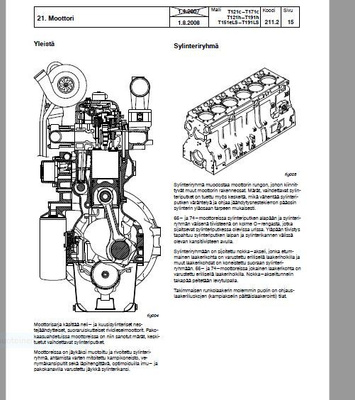 Valtra T1-sarja (T121 - T191) korjaamokirja + varaosakirja