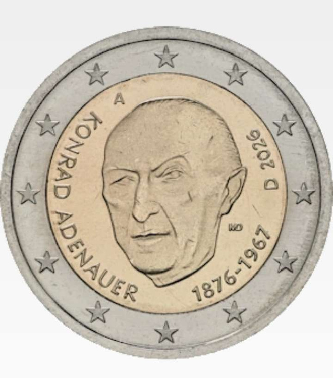 Saksa 2026 2 € CC Konrad Adenauer A-J