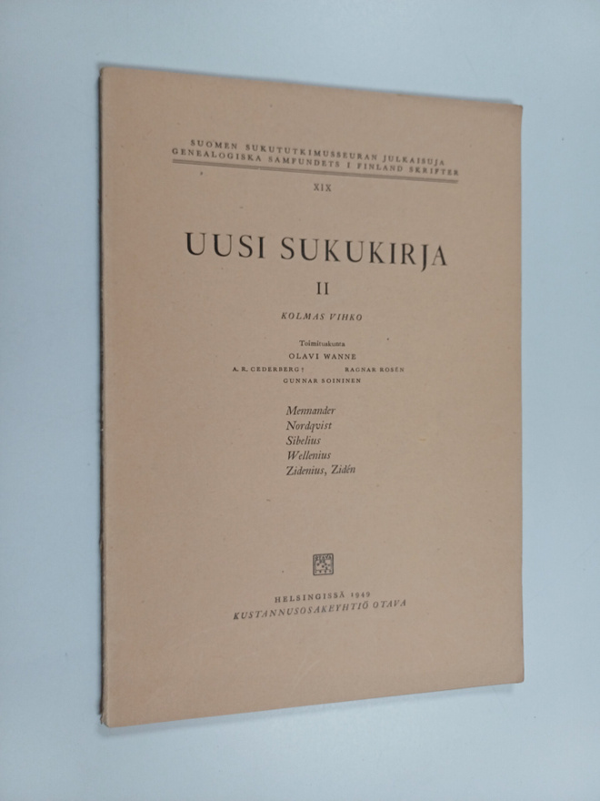 Uusi sukukirja II : kolmas vihko