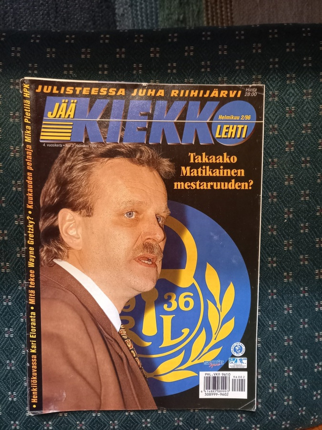 2/96 jääkiekkolehti (kannessa Matikainen)