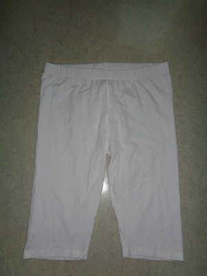 Valkoiset trikooshortsit XL
