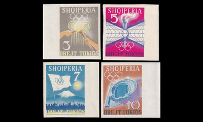 Albania 828-31 ** Kesäolympialaiset Tokio (1964)