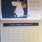 MOOMIN 2017-2018 SEINÄKALENTERI KUUKAUSITTAIN MUUMIKUVAT - pikkukuva 4