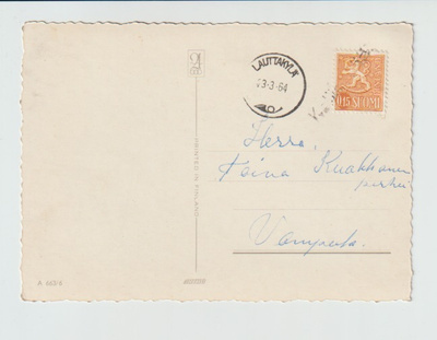 Postileima, LAUTTAKYLÄ 23.3.1964