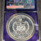 1 oz 999 Hopea raha Street Fighter Samoa 2 Dollars MS69 - pikkukuva 2