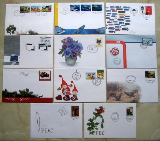11 kpl FDC-kuoria.4 kuvaa (89)
