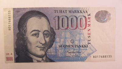 1000 markkaa 1986