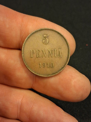 5 penniä 1910
