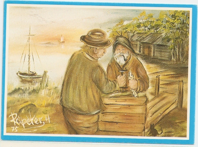 Rópeter Hämäläinen: Kalakauppaa rannassa.  Ei kulk.