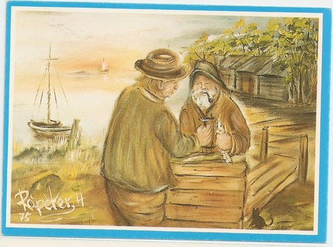 Rópeter Hämäläinen: Kalakauppoja rannassa.  Ei kulk.