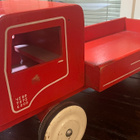 Puu kuorma-auto 1950 luvulta. Vankien tekemä. Pituus 72cm. - pikkukuva 1
