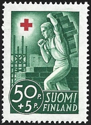 1941 Punainen Risti 50 p + 5 p **  LaPe 233