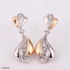 0303 .. 18K Kulta Duble Crystal Kauniit .. Korvakorut - pikkukuva 4